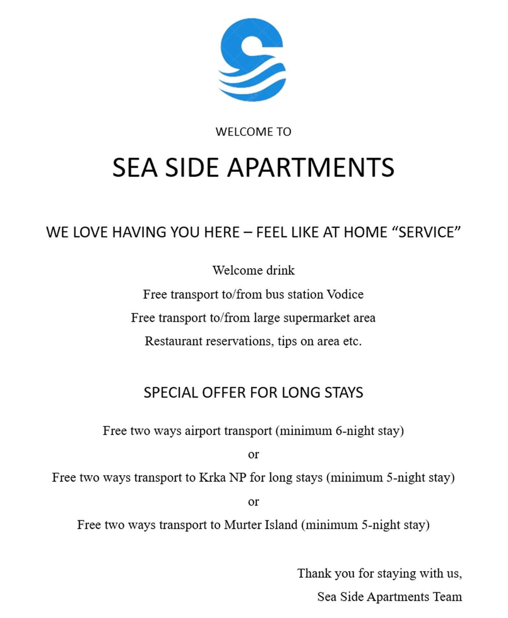 Sea Side Apartments Vodice Esterno foto
